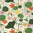 Nasturtiums Nectar Cotton Fabric - Floral, Nectar, 54" Width (1 Yard)