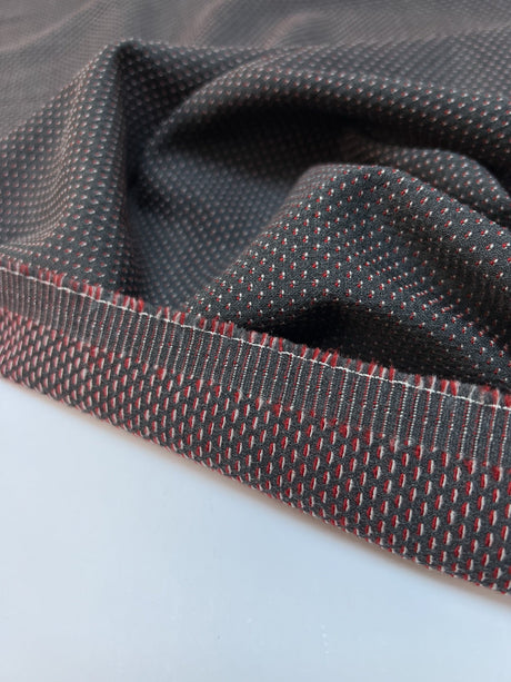Wool Stretch Polka Dot Fabric