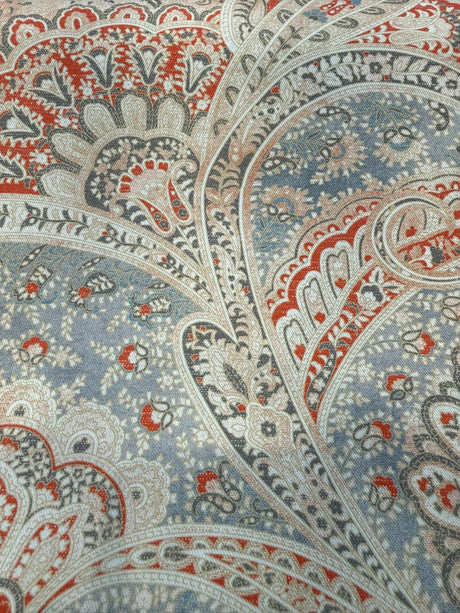 Sultans Paisley Ember 100% Cotton Fabric - Orange Paisley, 54" Width (1 Yard)