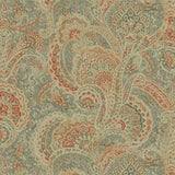 Sultans Paisley Ember 100% Cotton Fabric - Orange Paisley, 54" Width (1 Yard)