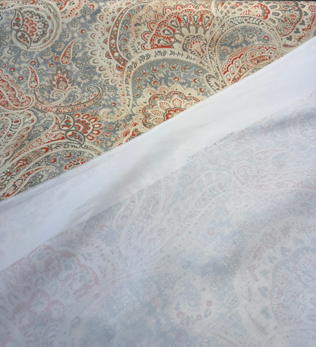 Sultans Paisley Ember 100% Cotton Fabric - Orange Paisley, 54" Width (1 Yard)
