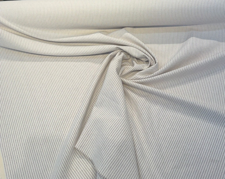 Cullen Ticking Stripe Thistle Lavender Linen Cotton Fabric - Thistle Lavender Ticking Stripe, 54" Width (1 Yard)