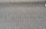Barrington Domino PK Chenille Upholstery Fabric - Black/Ivory Herringbone, 57" Width (1 Yard)