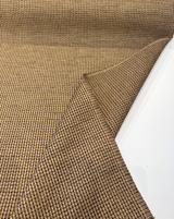 Sunbrella Outdoor Sling Dublin Oak PVC Coated Polyester Fabric - Textured Oak And Brown Woven Grid, 54" Width (1 Yard)