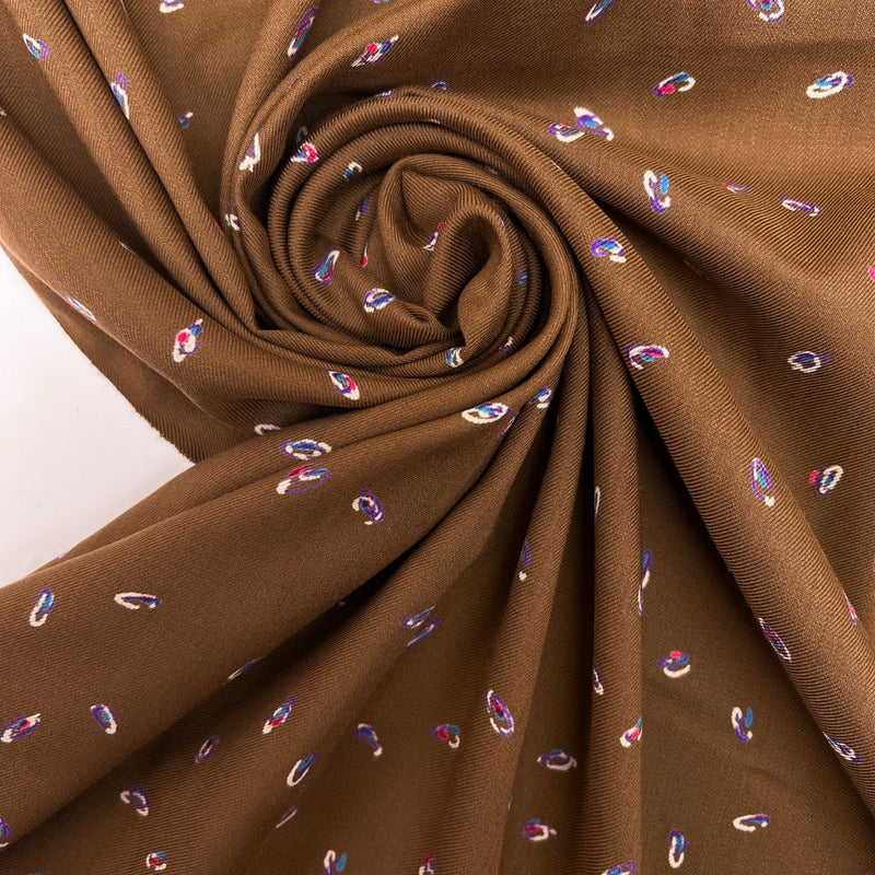Acrylic Twill Multicolour Abstract Print