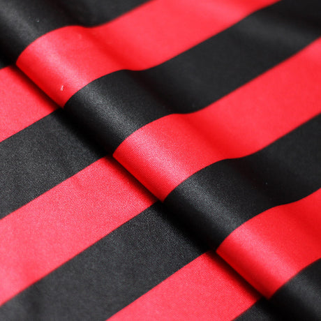 Lucky Stripes Polyester Spandex Fabric - Multi-Color 1" Wide Stripes, 58/60" Width (1 Yard)