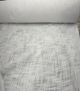 Aloha Sheer White Polyester Fabric - Textured Sheer Weave, White, 110" Wide (By The Yard)
