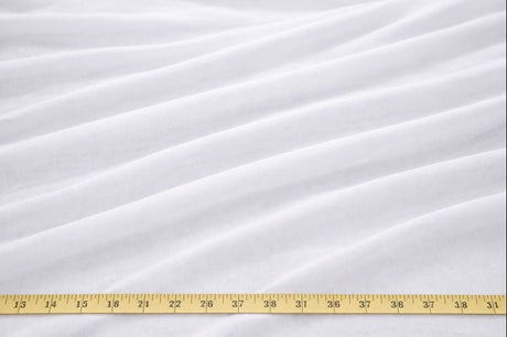 Batiste White Sheer Polyester Fabric - White Sheer Drapery, 118" Width (By The Yard)