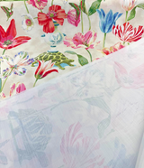 Enchanted Garden Primavera Cotton Fabric - Primavera Floral Bird Print, 54" Width (1 Yard)