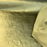 Luxury Velvet 100 Percent Polyester Fabric - Olive Green, Heavy Upholstery, 54" Width (1 Yard)