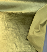 Luxury Velvet 100 Percent Polyester Fabric - Olive Green, Heavy Upholstery, 54" Width (1 Yard)
