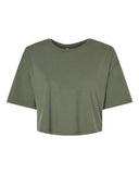 BELLA + CANVAS® Women’s Jersey Crop Tee 100% Airlume Cotton 4.2 oz Mid Length