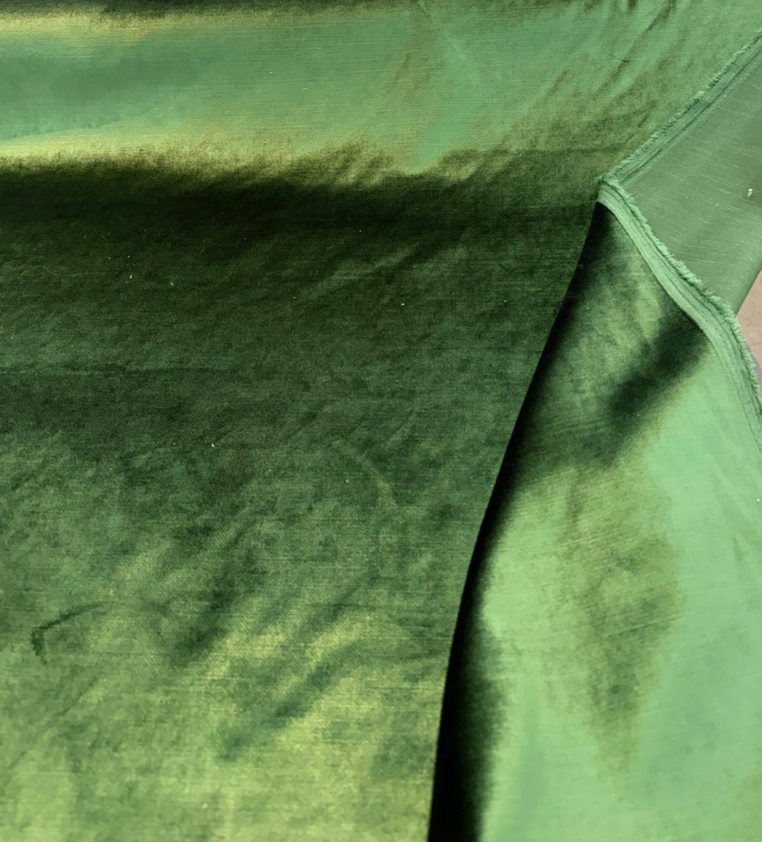 Luxury Velvet Hunter Green Heavy Upholstery Fabric - Hunter Green, 54" Width (1 Yard)