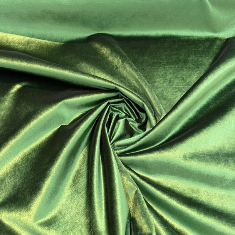 Luxury Velvet Hunter Green Heavy Upholstery Fabric - Hunter Green, 54" Width (1 Yard)