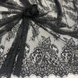 Embroidered Lace Fabric with Eyelash Scallop
