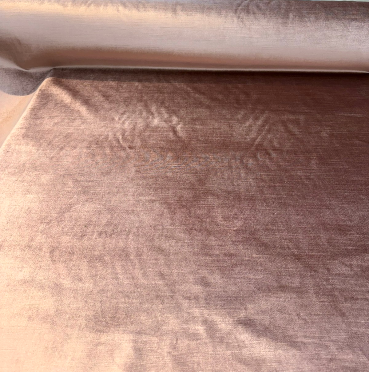 Luxury Velvet Mauve Pink Heavy Upholstery Fabric - Mauve Pink, Heavyweight, 54" Width (1 Yard)
