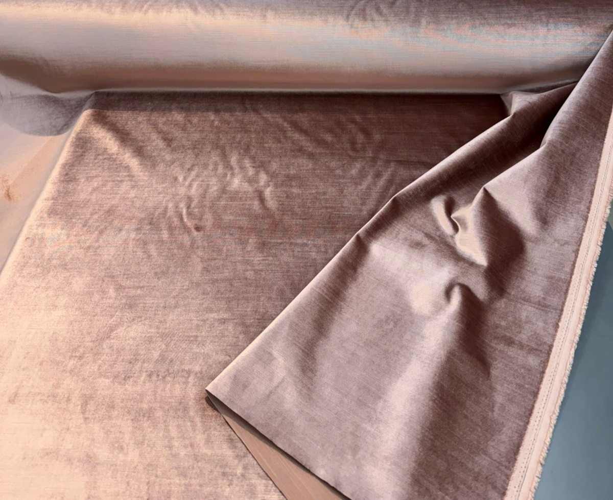 Luxury Velvet Mauve Pink Heavy Upholstery Fabric - Mauve Pink, Heavyweight, 54" Width (1 Yard)