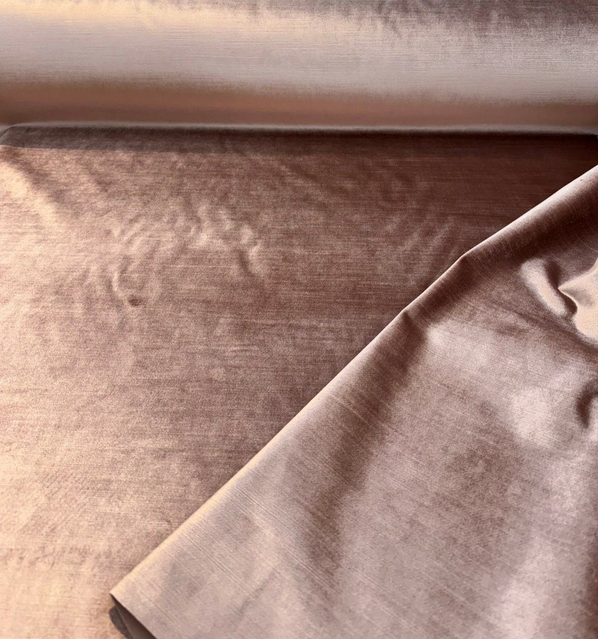 Luxury Velvet Mauve Pink Heavy Upholstery Fabric - Mauve Pink, Heavyweight, 54" Width (1 Yard)