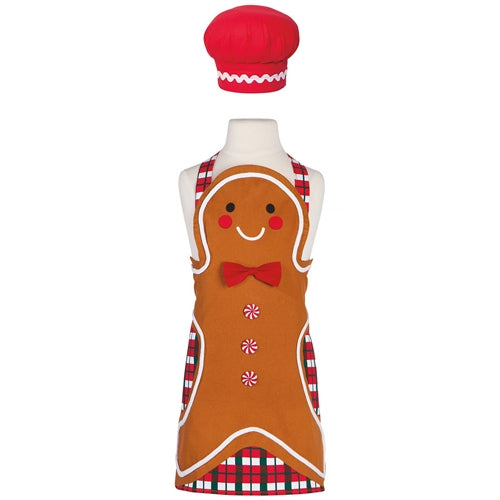 Kid's Apron - Gingerbread Daydream w/Chef's Hat