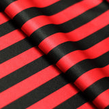 Lucky Stripes Polyester Spandex Fabric - Multi Stripe Print, 58/60" Width (1 Yard)