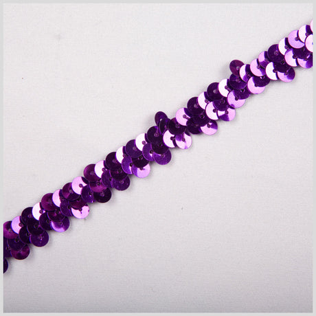 3/8" Purple Stretch Sequin