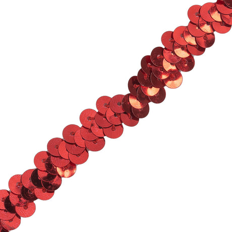 3/8" Red Stretch Sequin