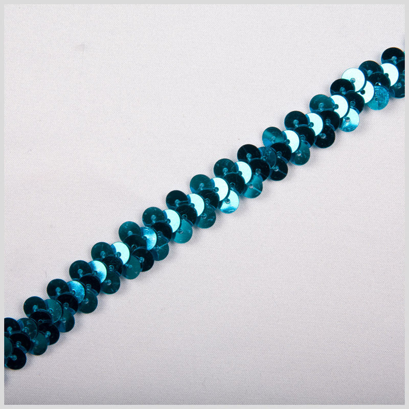 3/8" Turquoise Stretch Sequin