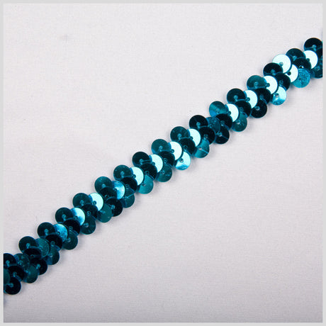 3/8" Turquoise Stretch Sequin