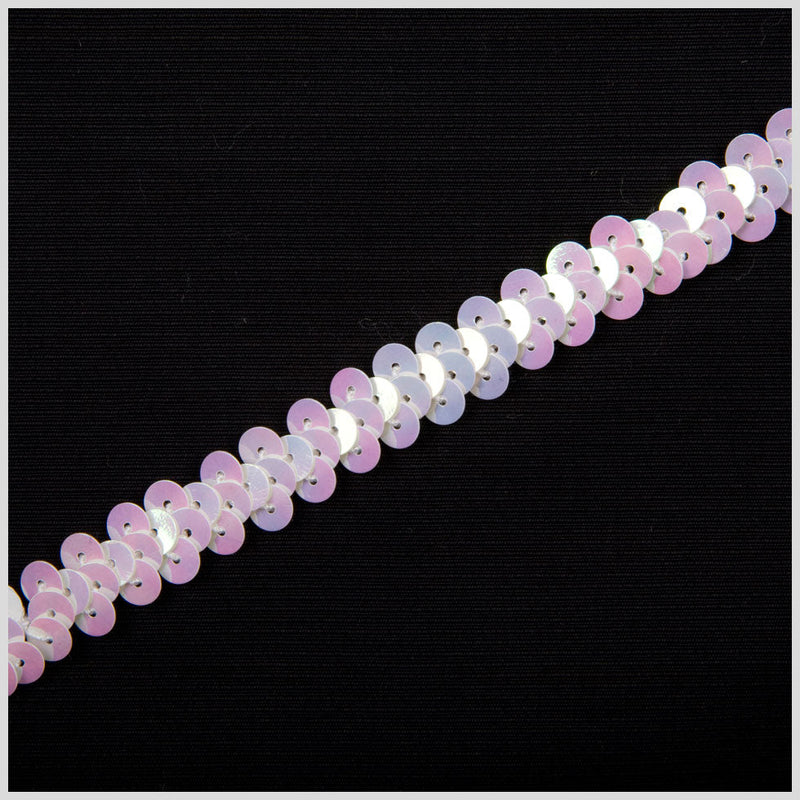 3/8" White Stretch Sequin
