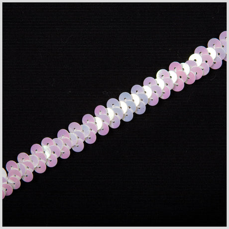 3/8" White Stretch Sequin