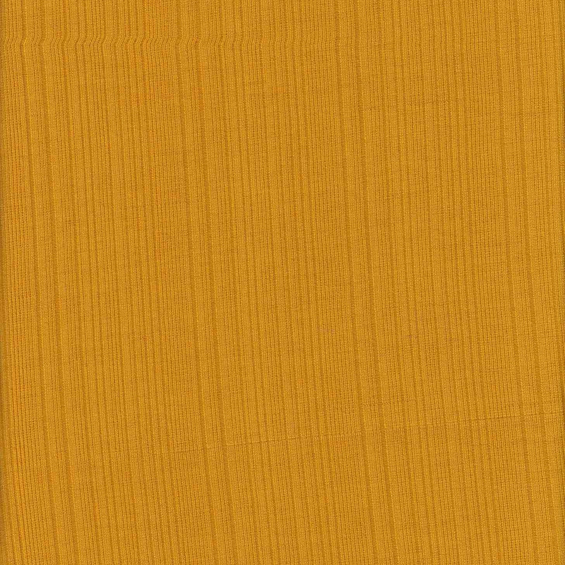 1 Yard Irregular Rib Slub Knit Fabric 240 GSM, 56/58'' Wide Polyester Spandex Blend Mango
