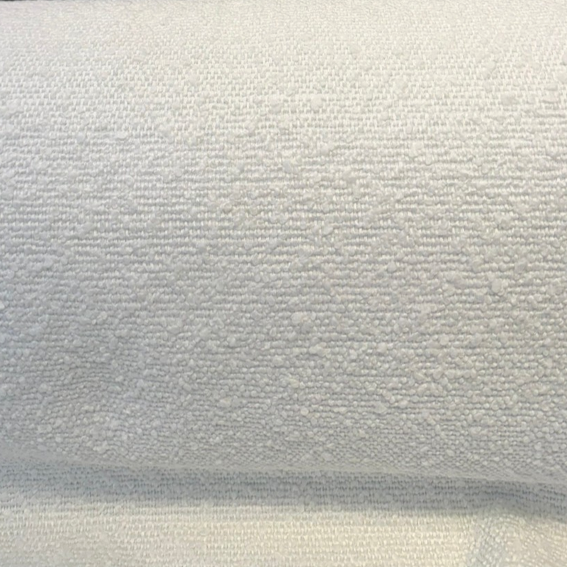 Bloke Boucle Upholstery Fabric - Snow White, 54" Width, Railroaded (1 Yard)