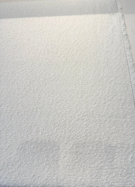 Bloke Boucle Upholstery Fabric - Snow White, 54" Width, Railroaded (1 Yard)