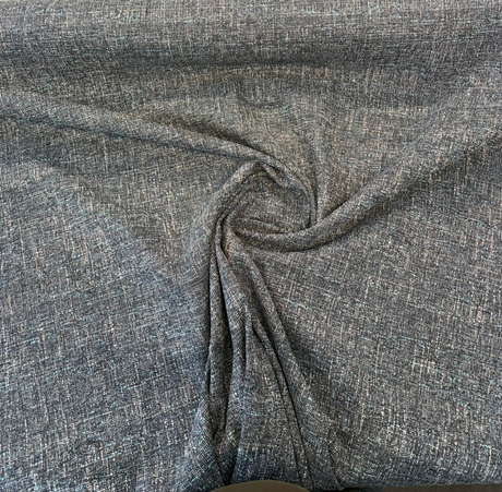 PK Pike Place Texture 100 Percent Polyester Fabric - Deep Sea Blue Teal Tweed, 56" Width (1 Yard)