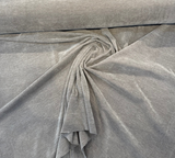 Velvet Dolphin Gray Polyester Velvet Fabric - Dolphin Gray, Solid Texture, 54" Width (1 Yard)
