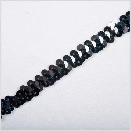3/8" Gunmetal Stretch Sequin