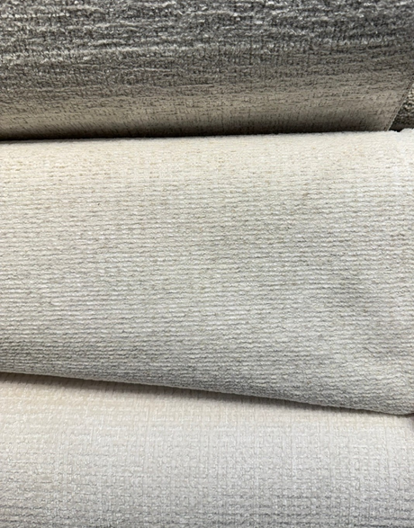 Panama Opal Ivory Blend Chenille Upholstery Chenille Fabric - Ivory White, Textured, 54" Width (1 Yard)