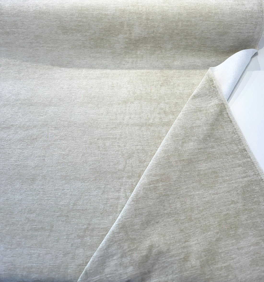 Empire Beach Beige Lush Soft Chenille Fabric - Beach Beige, 55" Width (1 Yard)