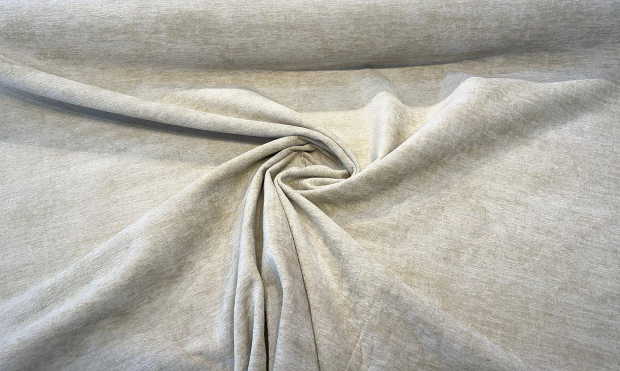 Empire Beach Beige Lush Soft Chenille Fabric - Beach Beige, 55" Width (1 Yard)