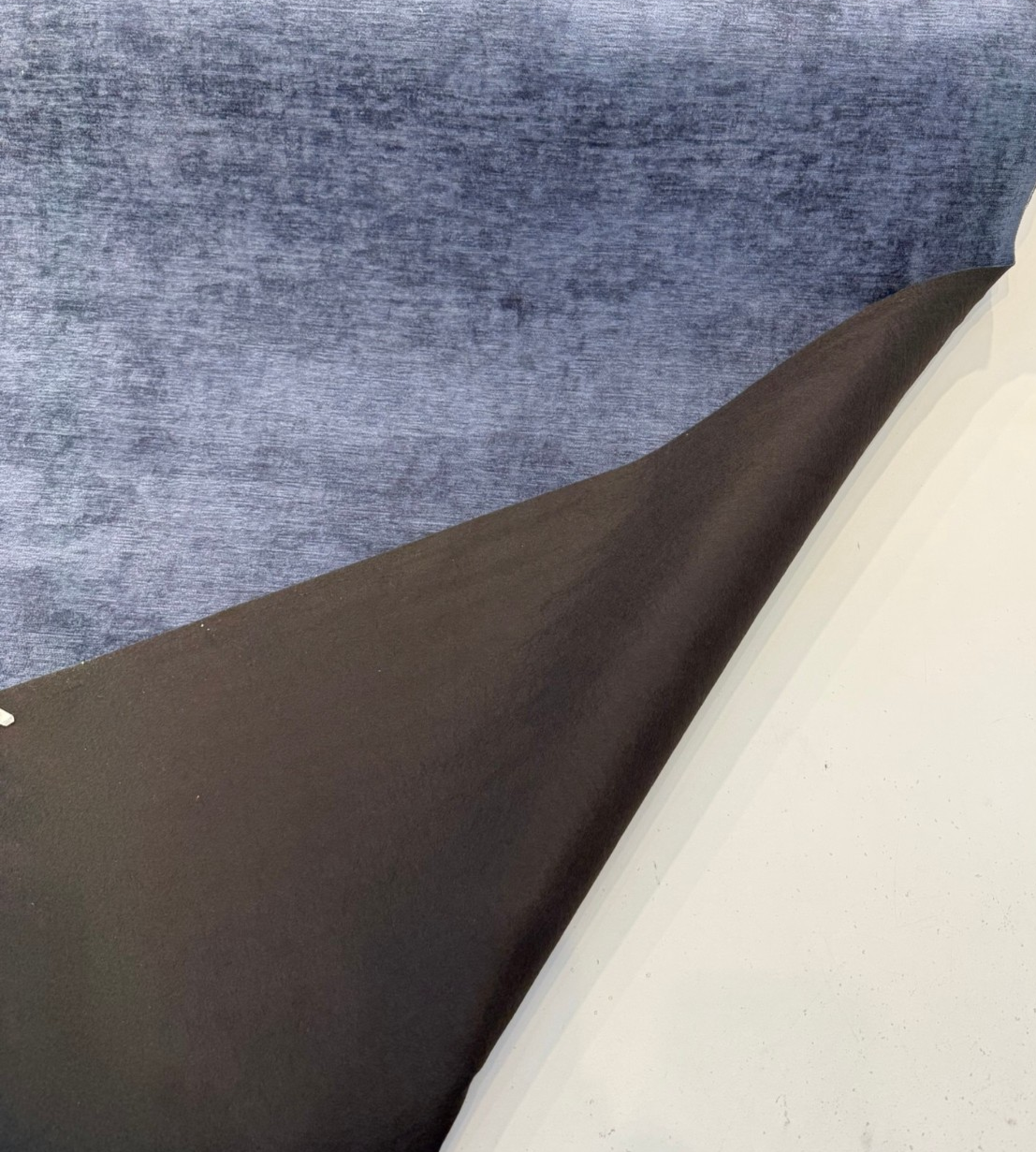 Empire Faint Navy Blue Chenille Fabric - Soft Upholstery, Faint Navy Blue, 55" Width (1 Yard)