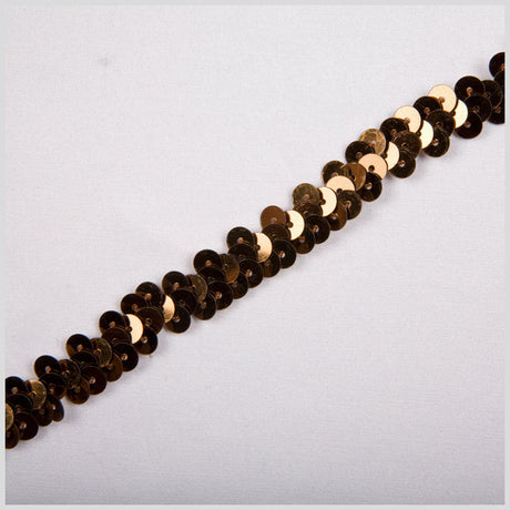 3/8" Brown Stretch Sequin