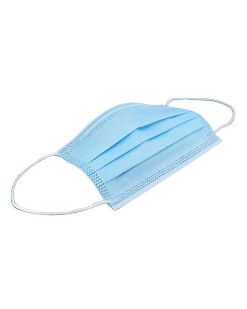 Liberty Bags 3-Ply Disposable Face Mask, Light Blue