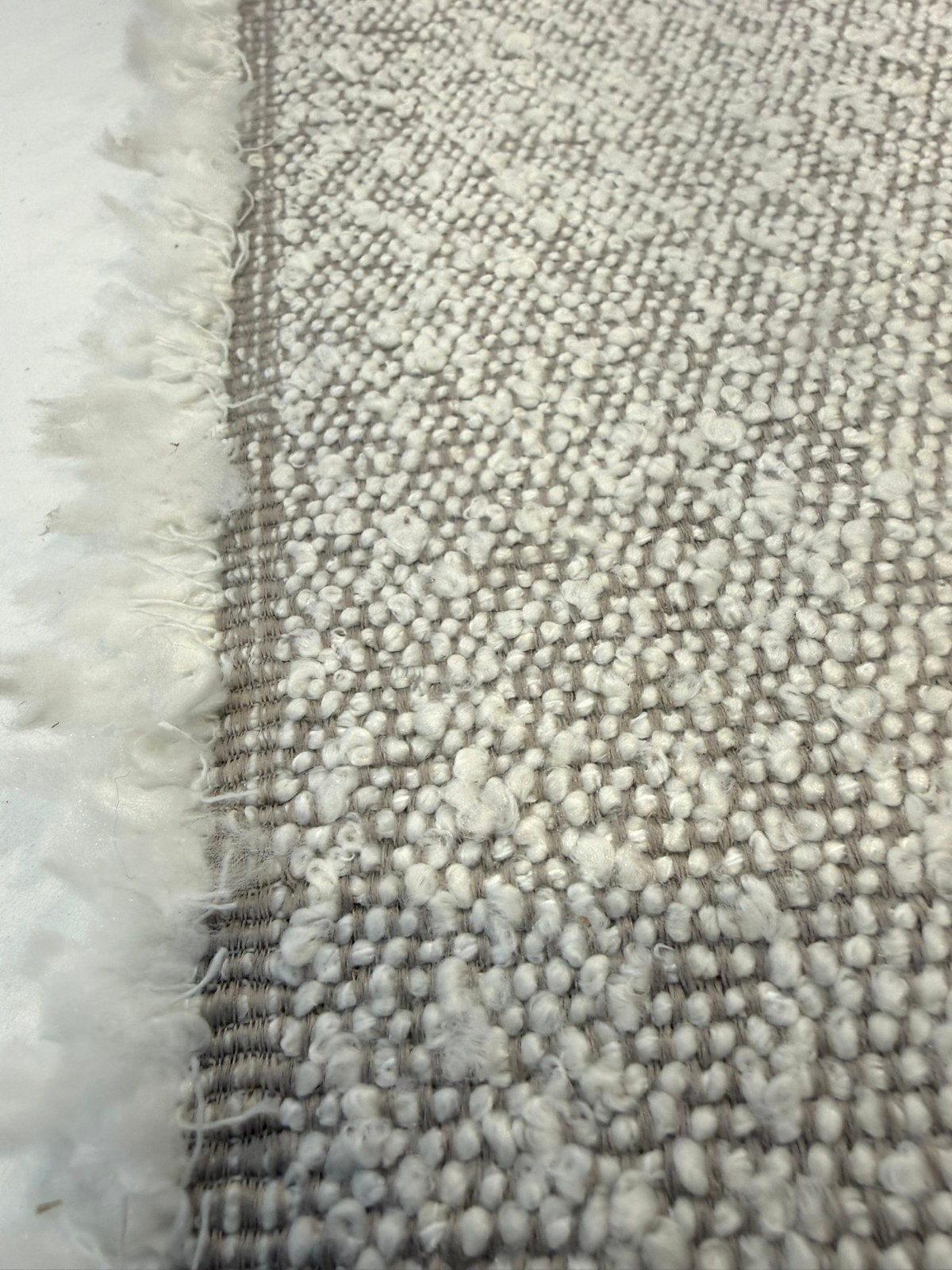 Bloke Cotton Boucle Fabric - Pumice White, Boucle Texture, 54" Width (1 Yard)
