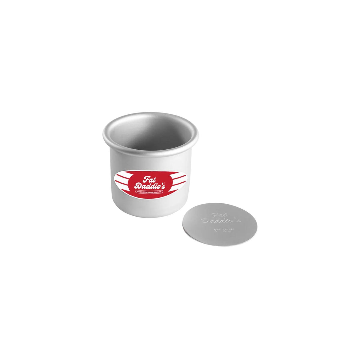 Fat Daddio's Anodized Aluminum Round Cheesecake Pan with Loose Bottom, 3" Dia. x 3" Deep