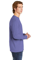 Comfort Colors® Garment-Dyed Heavyweight Crewneck Long Sleeve Pocket T-Shirt
