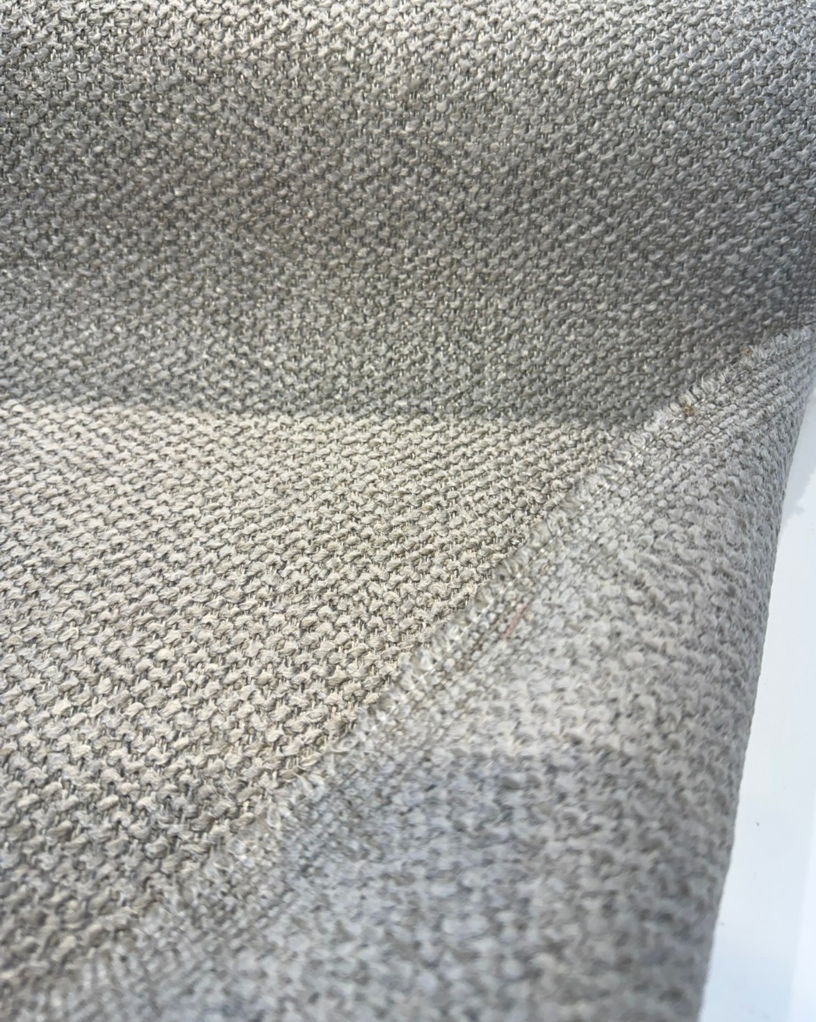 Dreamy Pewter Gray Revolution Boucle Upholstery Fabric - Pewter Gray Boucle Texture, 54" Width (1 Yard)