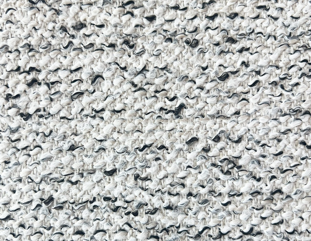 Dreamy Smoke Revolution Polypropylene Fabric - Black White Bouclé Texture, 54" Width (1 Yard)