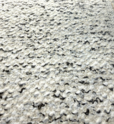 Dreamy Smoke Revolution Polypropylene Fabric - Black White Bouclé Texture, 54" Width (1 Yard)