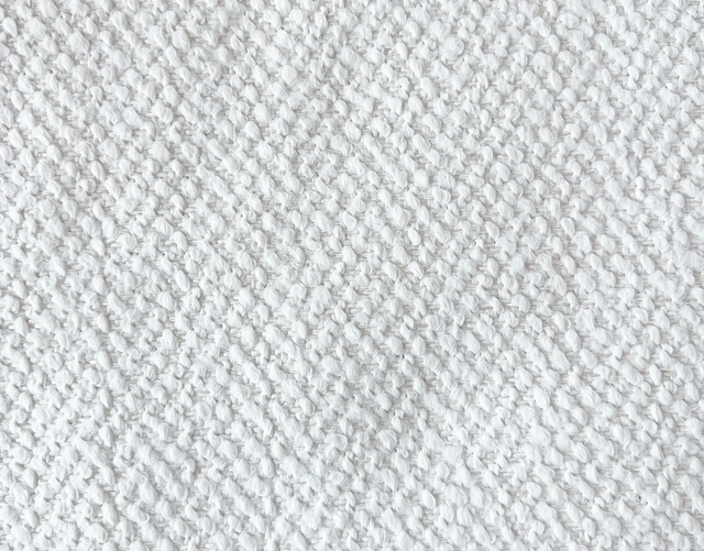 Dreamy Ivory White Revolution Boucle Upholstery Fabric - Ivory White Boucle Texture, 54" Width (1 Yard)