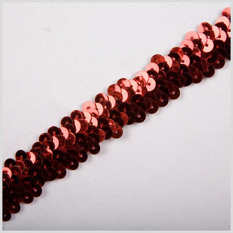 1" Red Stretch Sequin